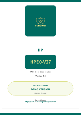 HPE0-V27 Exam Questions Answers Dumps PDF Practice Test